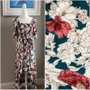 Melrose & Market High Low Boho Floral Dress Size XS